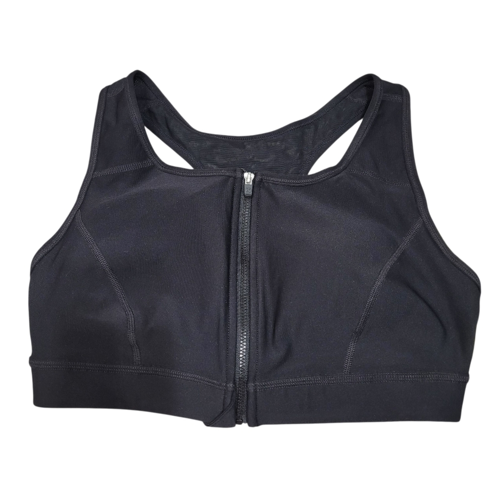 Xersion High Support Hidden Hook Sports Bra Black Size 0X New Athletic Active